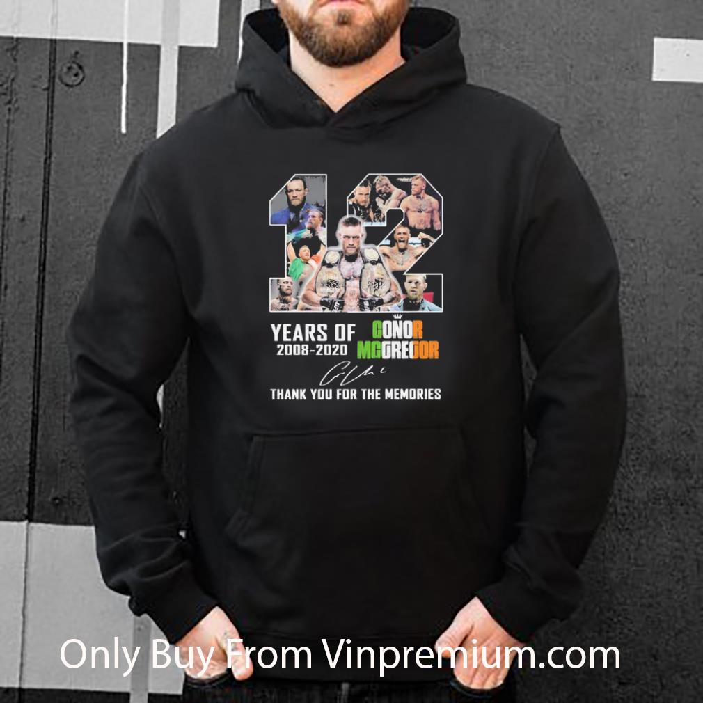 Great 12 Years Of 2008 2020 Conor Mcgregor Signature shirt 7 Great 12 Years Of 2008 2020 Conor Mcgregor Signature shirt