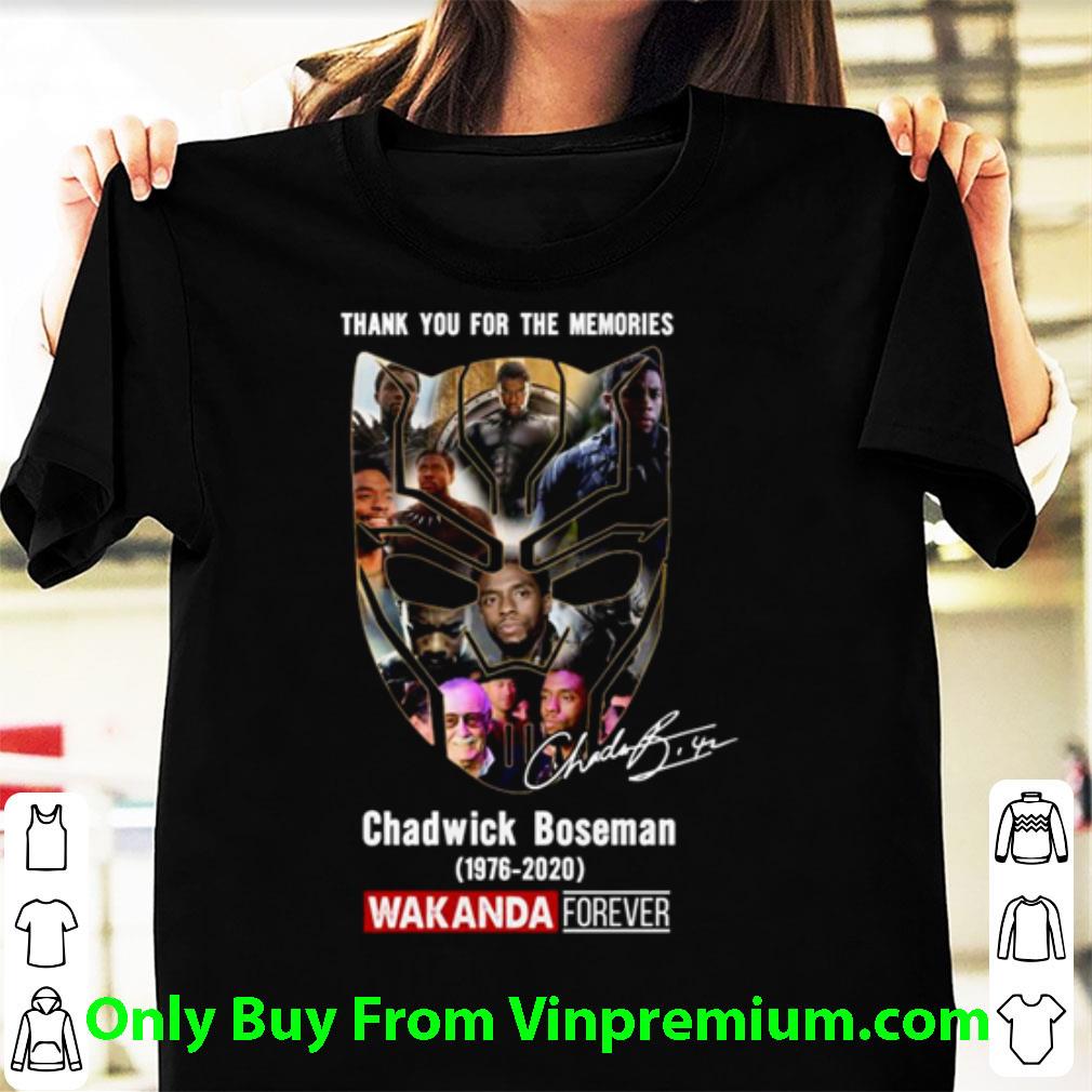 Premium Thank You For The Memories Chadwick Boseman 1976-2020 Wakanda Forever shirt 7