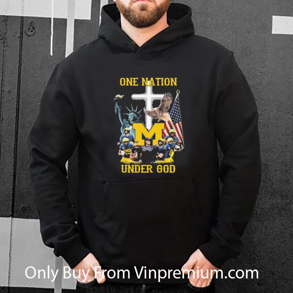 Top Statue Of Liberty American Michigan Wolverines One Nation Under God shirt