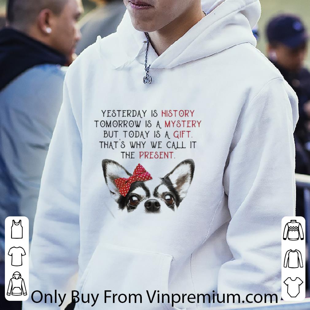 Pretty Chihuahua Yesterday Is History Tomorrow Is A Mystery But Today Is A Gift shirt