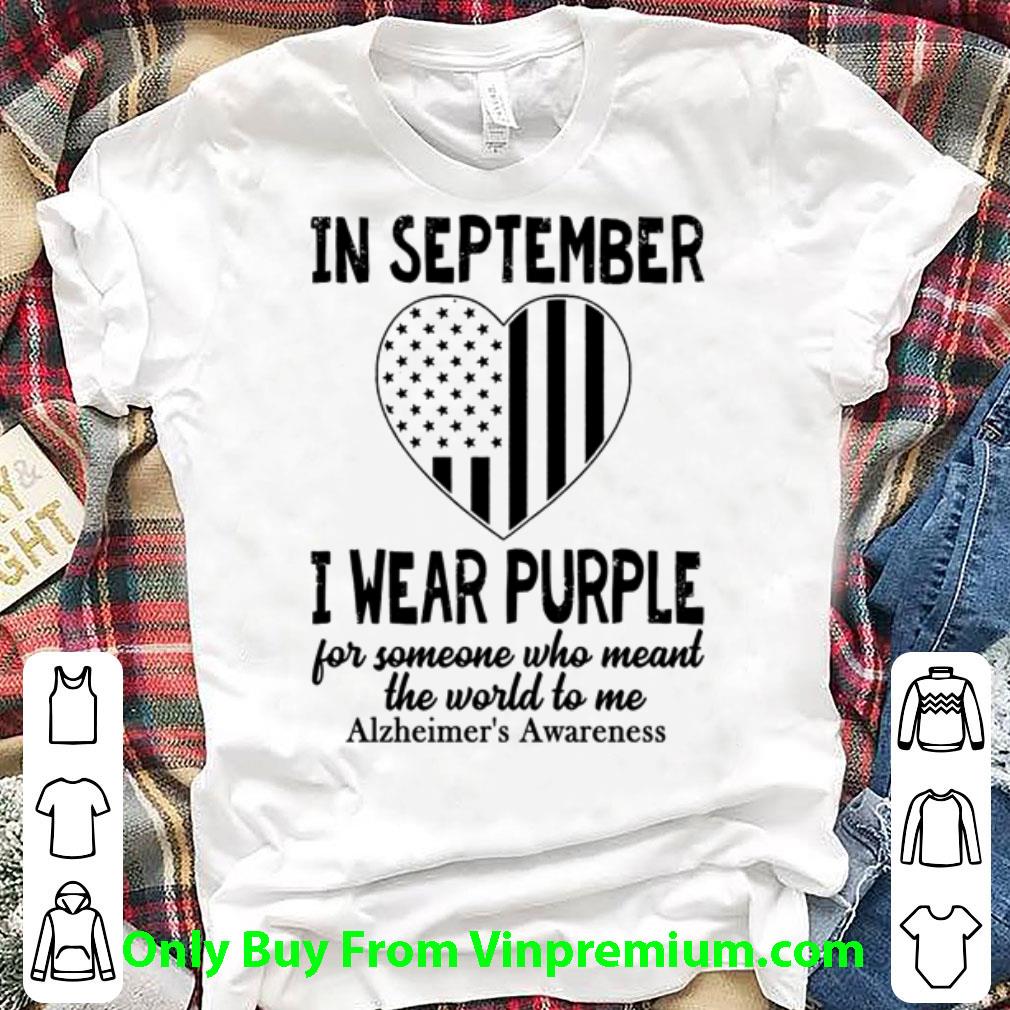 Premium In September I Wear Purple For Someone Who Meant The World shirt 6