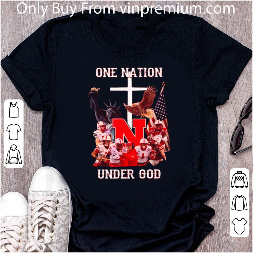Hot Nebraska Cornhuskers One Nation Under God shirt 7