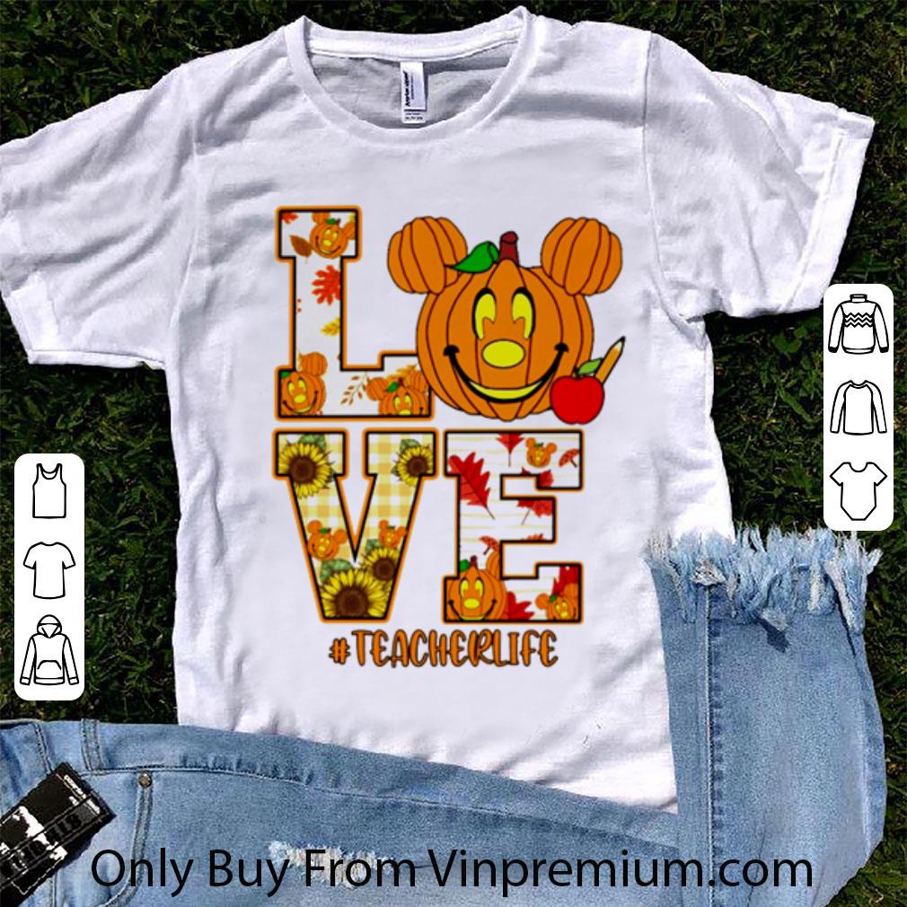 Pretty Halloween Love Pumpkin #teacherlife shirt 6