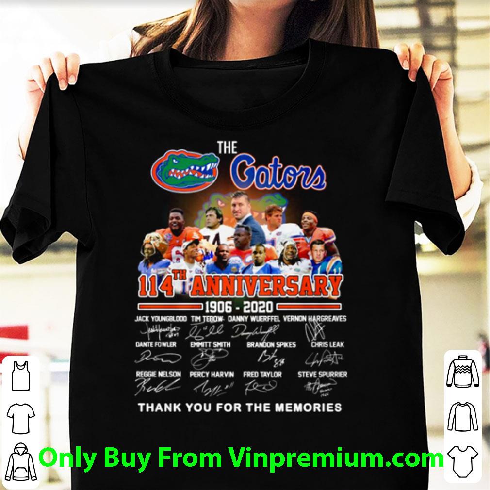 Nice The Florida Gators 114th Anniversary 1906 2020 Thank You For The Memories shirt 6