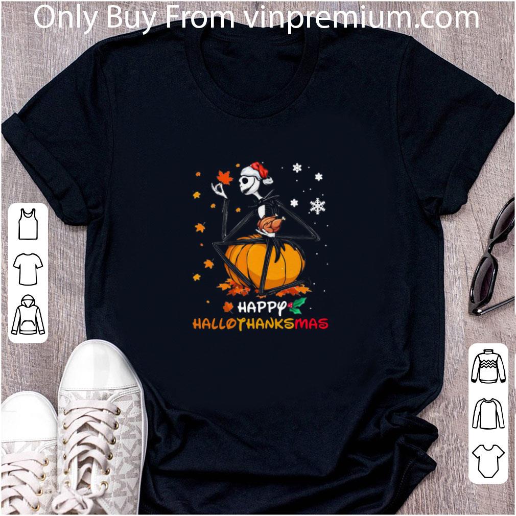 Hot Jack Skellington Hug Chicken Merry Christmas Happy Hallothanksmas shirt 7