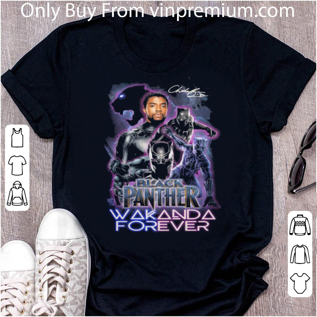 Pretty Black Panther Rip Chadwick Wakanda Forever Signature 2020 shirt 6