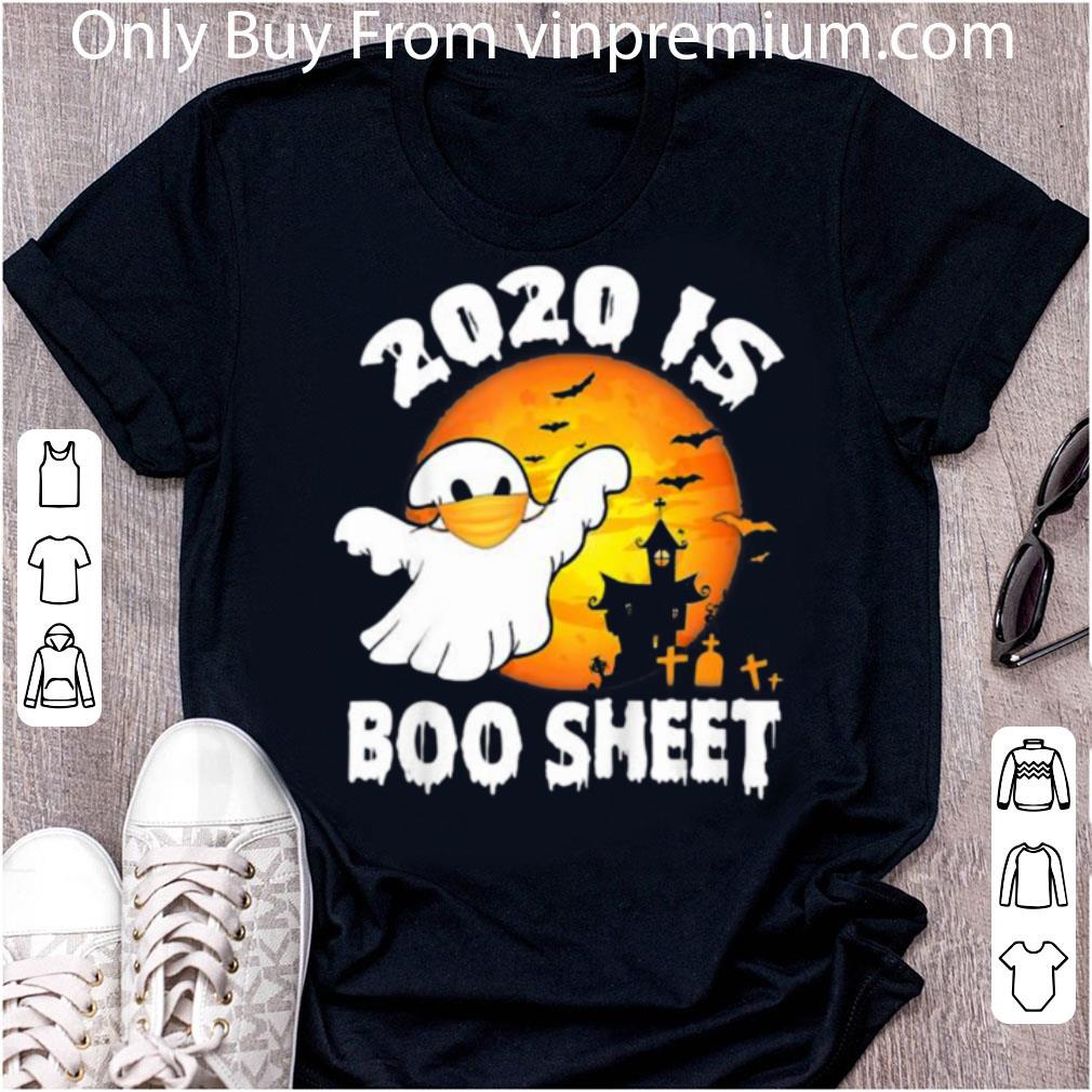 Official 2020 Is Boo Sheet Halloween Costume Ghost Wear Mask Vintage shirt 6