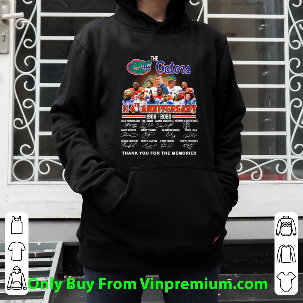 Nice The Florida Gators 114th Anniversary 1906 2020 Thank You For The Memories shirt
