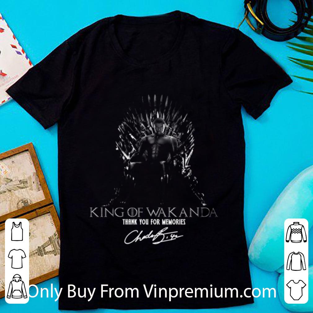 Awesome Black Panther King Of Wakanda Thank You For The Memories Signature shirt 6