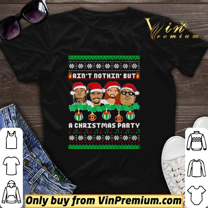 Hot Rapper Legends Santa Jesus ain’t nothin’ but a Christmas party shirt sweater 6