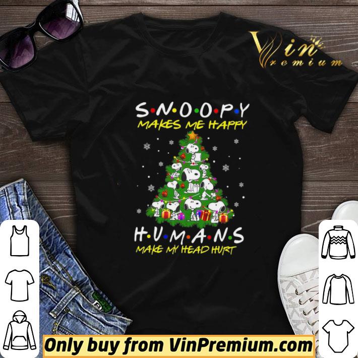 Pretty Snoopy Makes Me Happy Humans Make My Head Hurt Merry Christmas shirt sweater 6