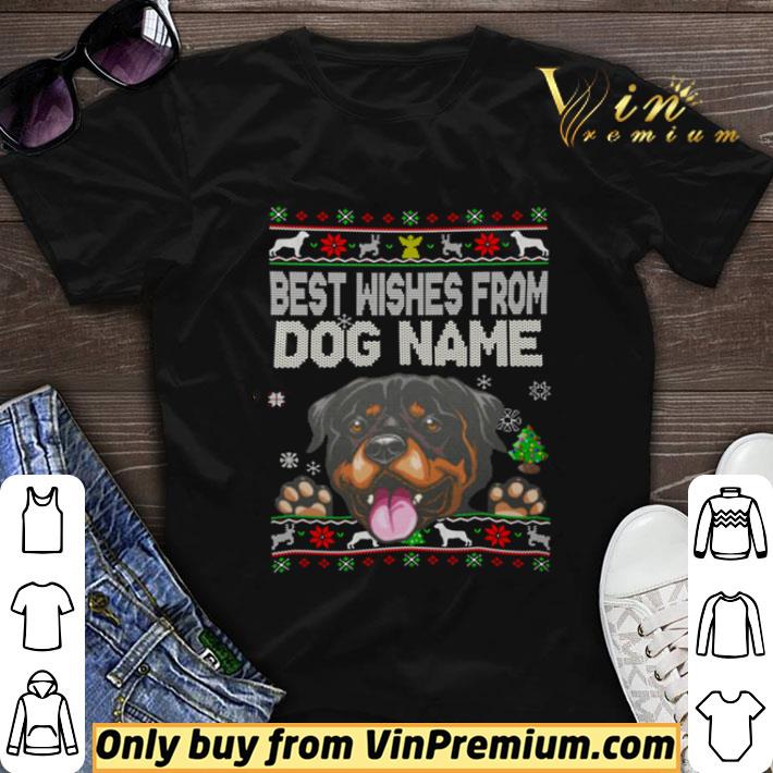 Best wishes from dog name Christmas shirt sweater 7