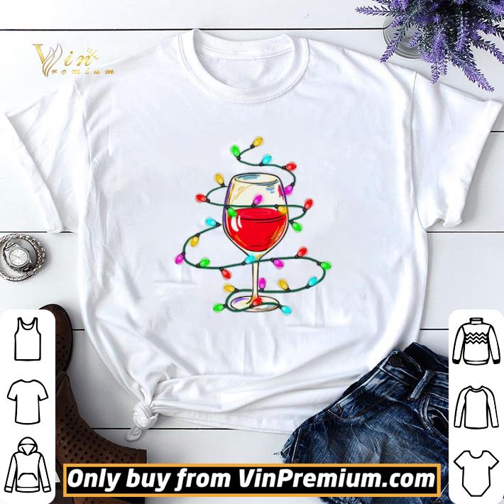 Wine Light Merry Christmas shirt sweater 7