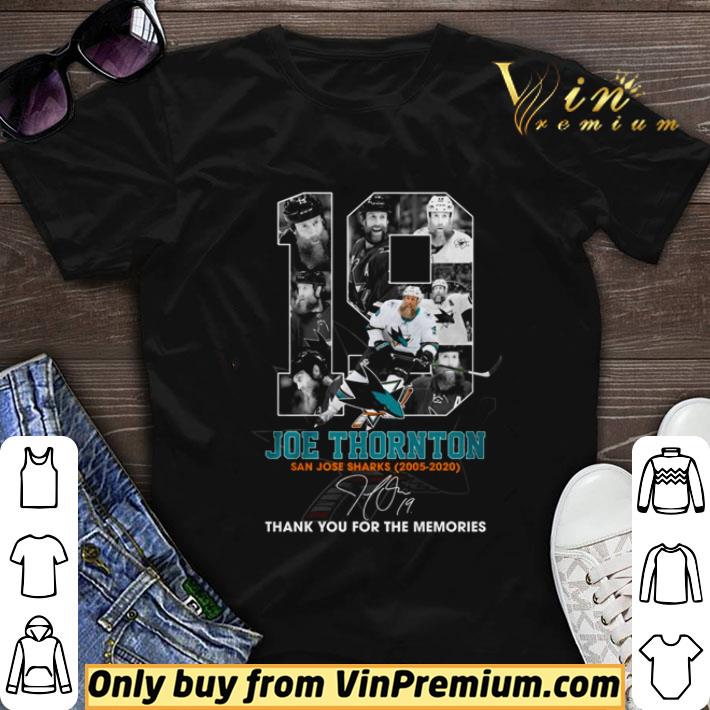 Joe Thornton San Jose Sharks thank you for the memories shirt sweater 6