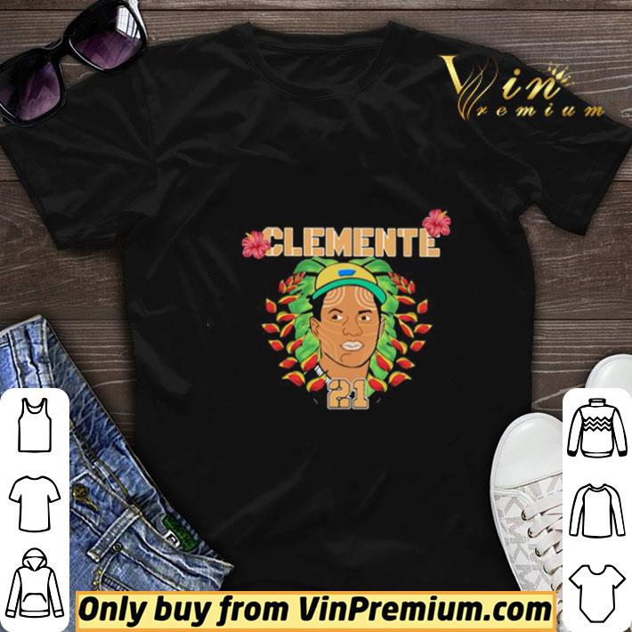 Roberto clemente 21 baseball player flowers art shirt sweater 6