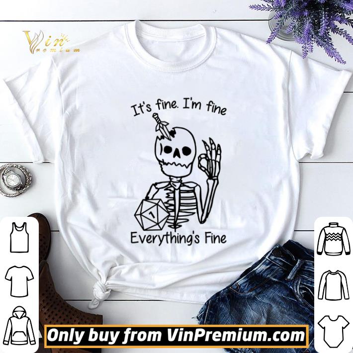 Skeleton it’s fine I’m fine everything’s fine shirt sweater 7