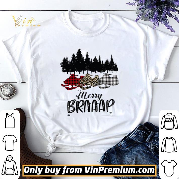 Snowmobile Merry Braaap Merry Christmas shirt sweater 7