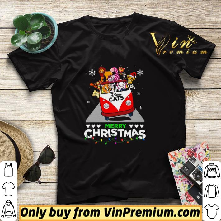 Awesome Disney Cats Merry Christmas shirt sweater