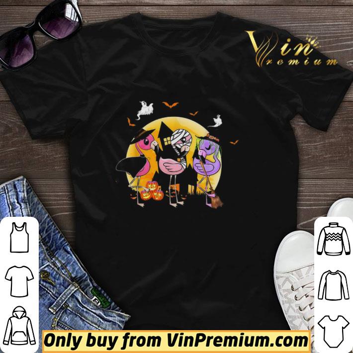 Hot Flamingo Lover Funny Pumpkin Halloween Party shirt sweater 7