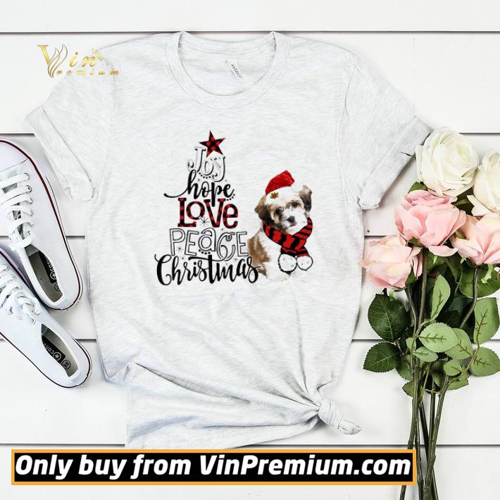 Joy Hope Love Peace Christmas Shichon shirt sweater
