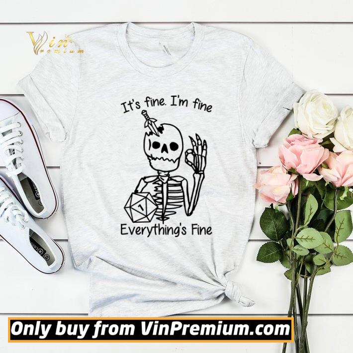 Skeleton it’s fine I’m fine everything’s fine shirt sweater