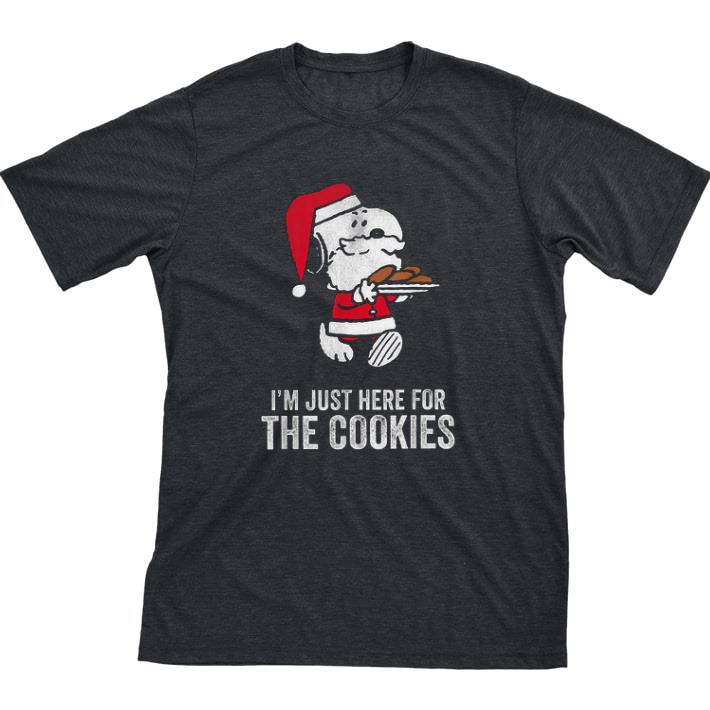 Original Snoopy Merry Christmas I'm Just Here For The Cookies tshirt 6