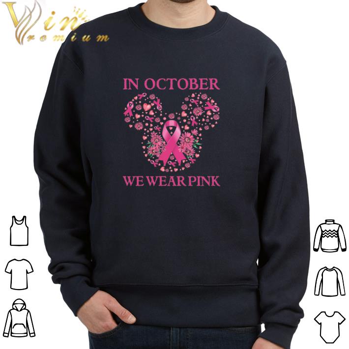 Top Breast Cancer Awareness In October We Wear Pink tshirt