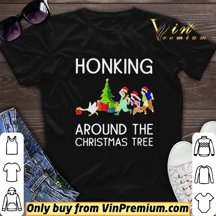 Honking around the christmas tree goose child christmas shirt sweater 7