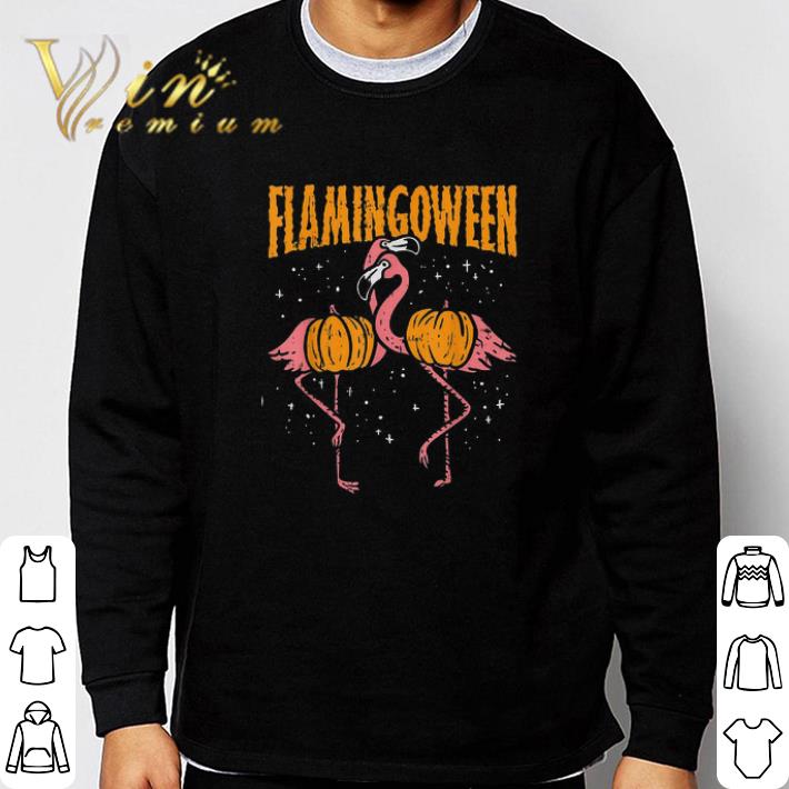 Top Flamingoween Pumpkin Happy Halloween tshirt