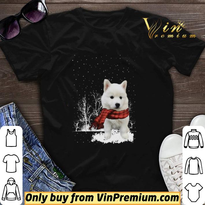 Snow Scarf White Husky Merry Christmas shirt sweater 7