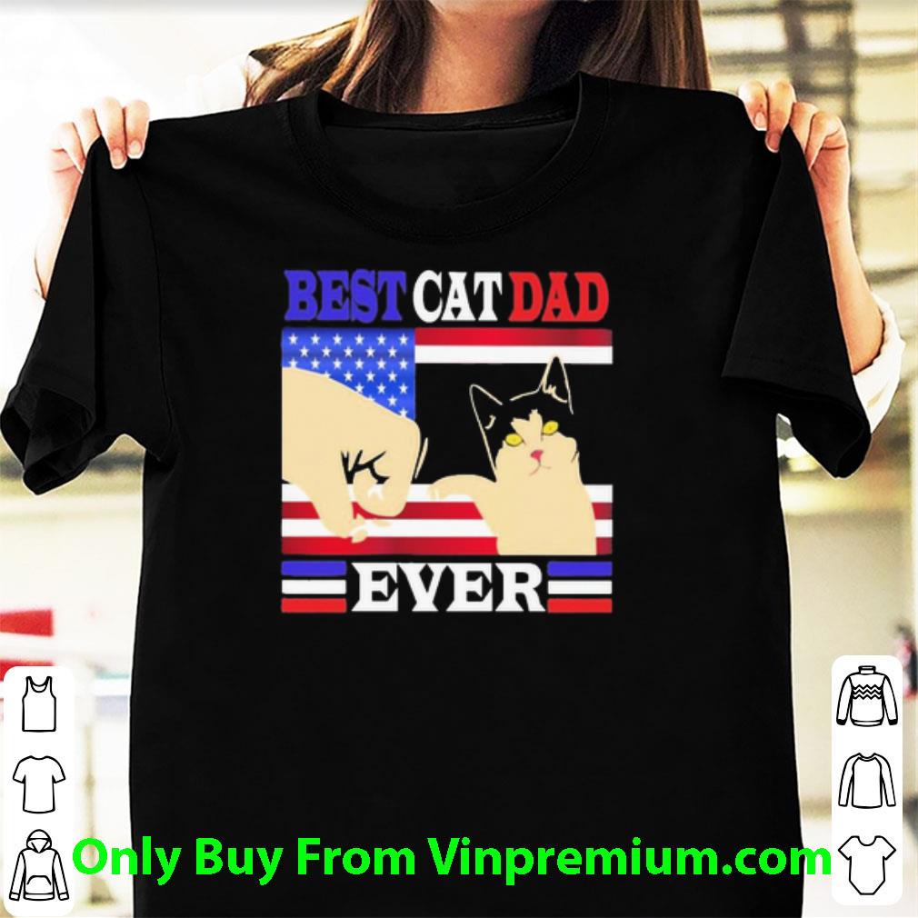 Nice Best Cat Dad Ever American Flag shirt 6