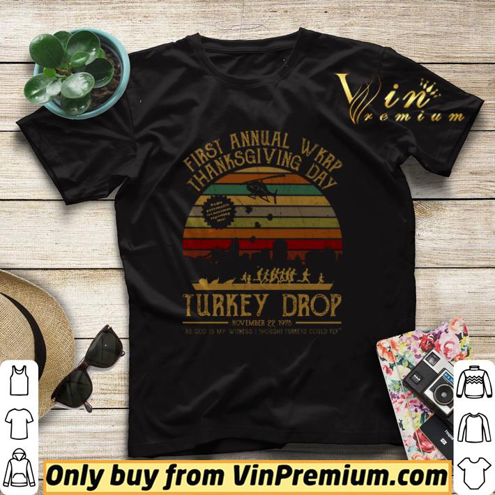 Original First annual wkrp thanksgiving day Turkey drop vintage tshirt