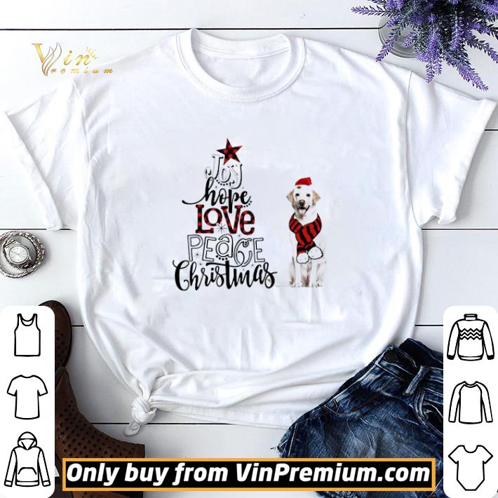 Joy Hope Love Peace Christmas Labrador shirt sweater 6
