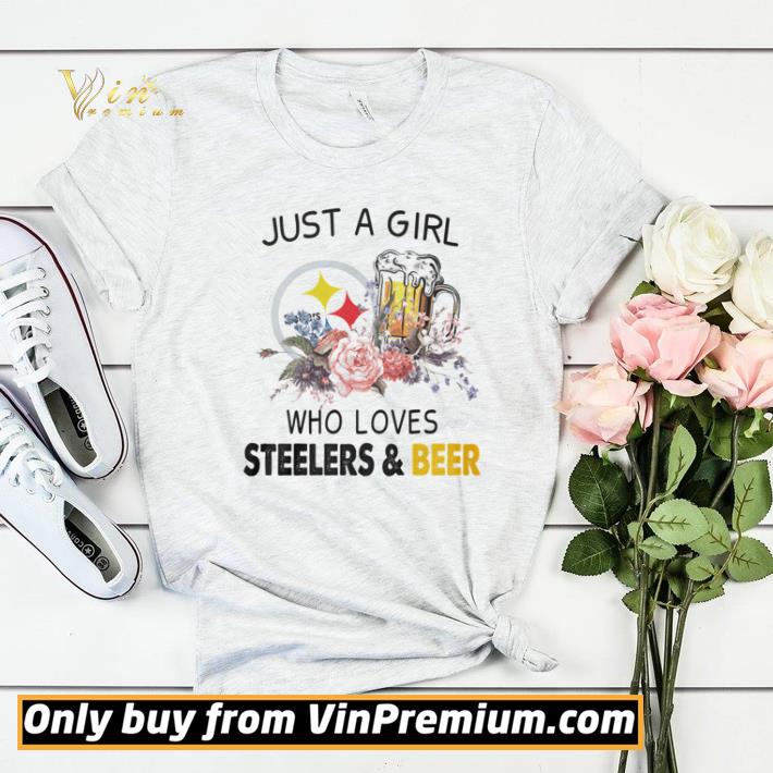 Flower just a girl who loves Steelers and beer shirt sweater 7 Flower just a girl who loves Steelers and beer shirt sweater