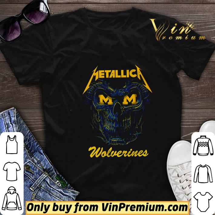 Skull metallica Michigan Wolverines football shirt sweater 6