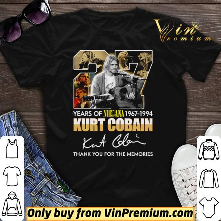 Original 27 years of Nirvana 1967 1994 Kurt Cobain thank you for the memories shirt sweater 6