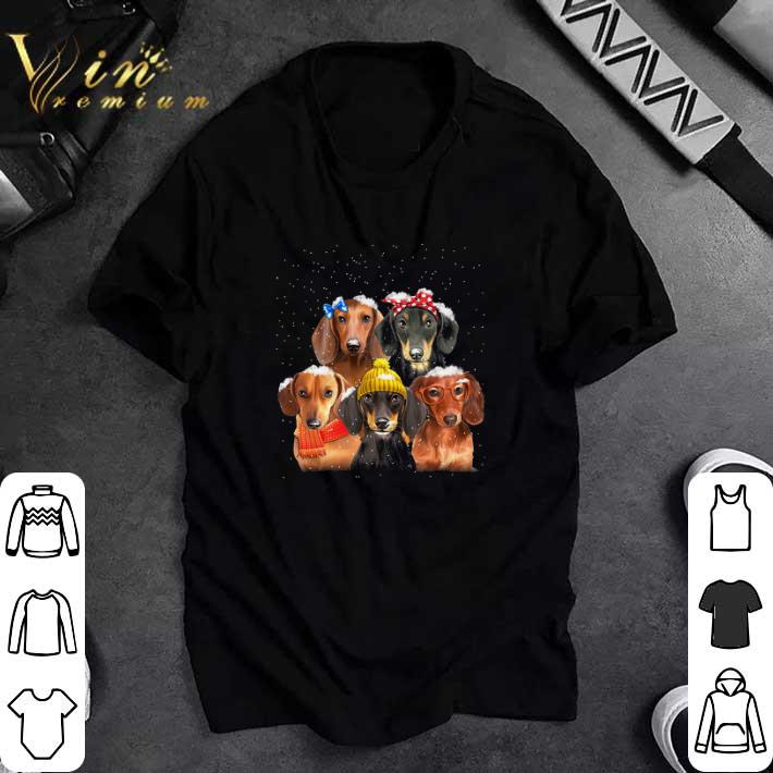 Original Dachshund Happy Merry Christmas tshirt 6