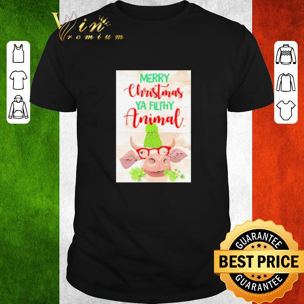 Merry Christmas ya filthy animal cow sweater shirt 6