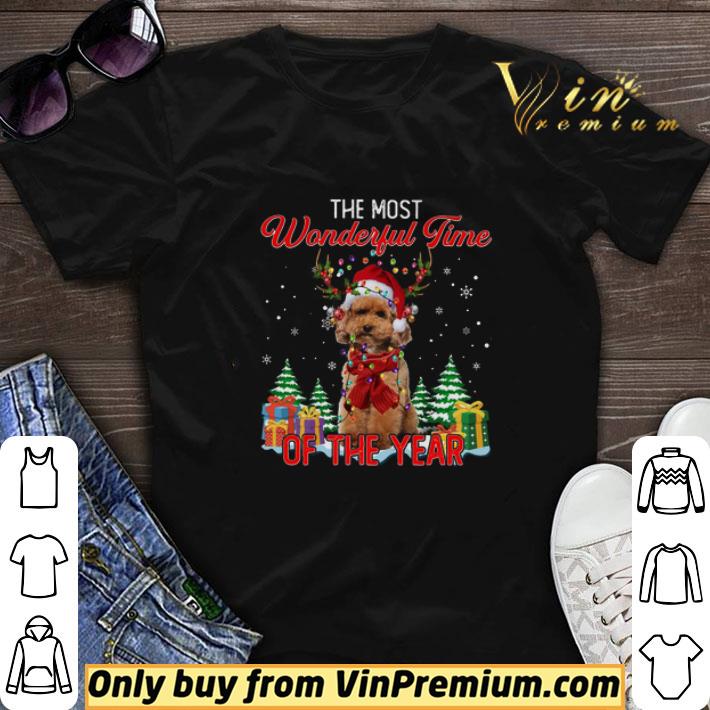 Poodle Reindeer Christmas The Most Wonderful Of The Year shirt sweater 6