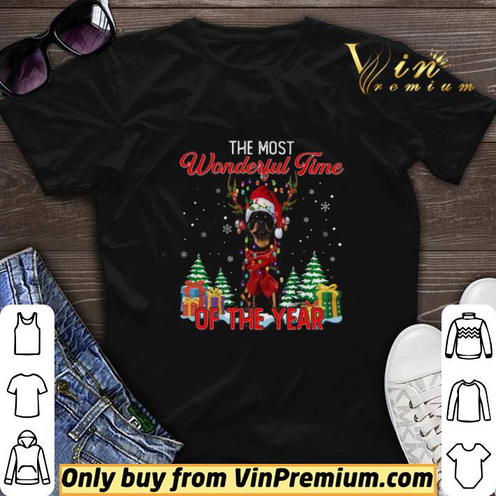 Rottweiler Reindeer Christmas The Most Wonderful Of The Year shirt sweater 7