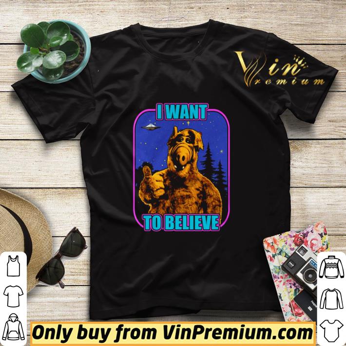 ALF UFO I want to believe shirt sweater