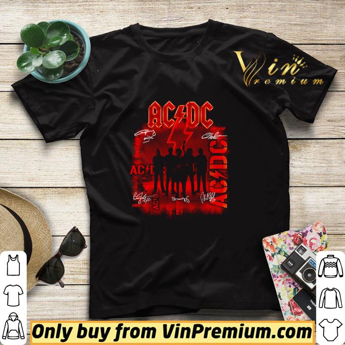 Ac Dc Rock Band Power up album signatures shirt sweater