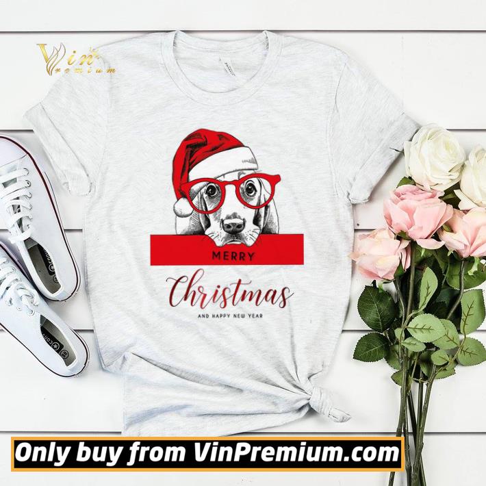 Golden Retriever Santa Merry Christmas And Happy New Year shirt sweater
