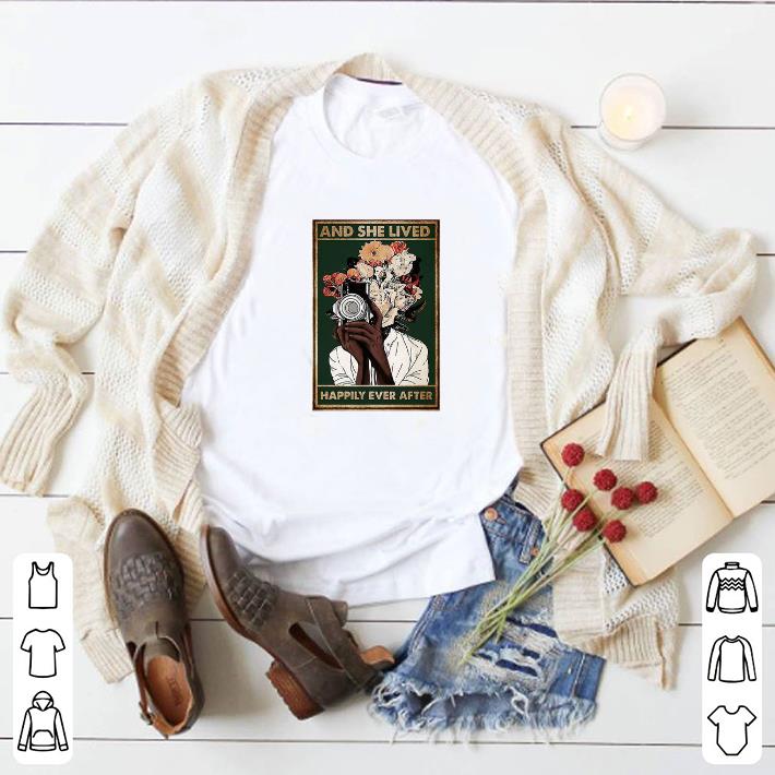 Awesome Lived Happily Photographer Girl And She Lived Happily Ever After shirt