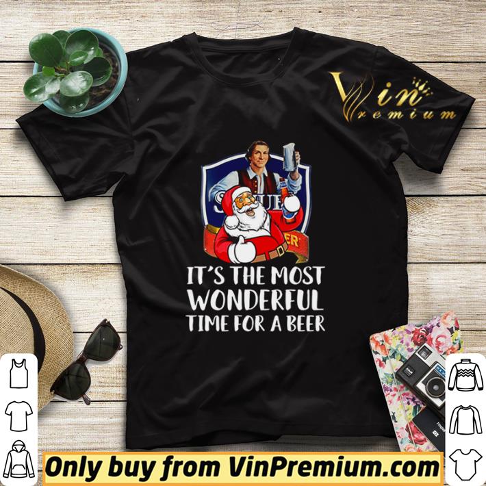 Santa claus Samuel Adams Boston Lager Beer its the most wonderful time for a beer shirt sweater