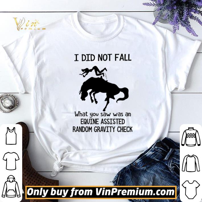 I did not fall what you saw was an equine assisted random gravity check shirt sweater 6