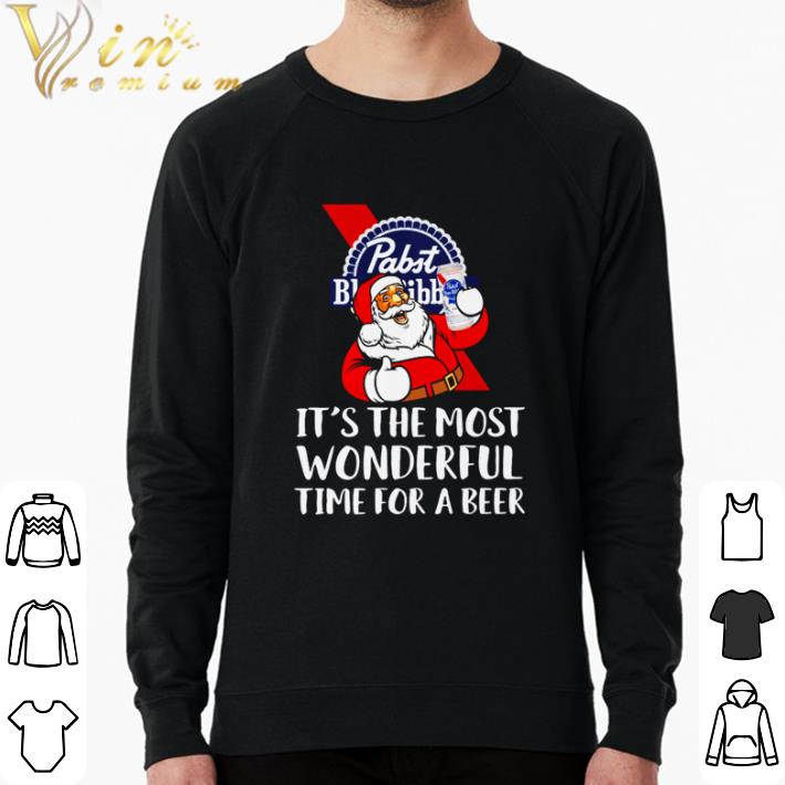 Original Santa Pabst Blue Ribbon it’s the most wonderful time for a beer shirt sweater