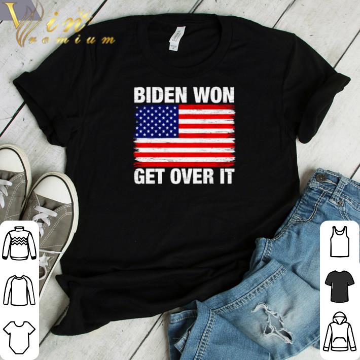 Original American flag Biden won get over it shirt sweater 7