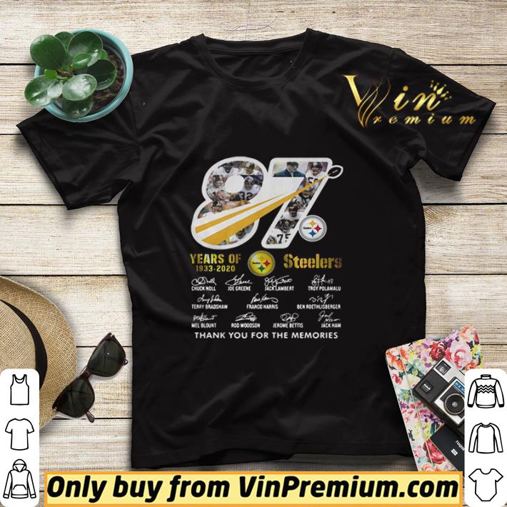 87 Steelers Years Of 1933 2020 Thank You For The Memories Signature shirt sweater 7 87 Steelers Years Of 1933 2020 Thank You For The Memories Signature shirt sweater