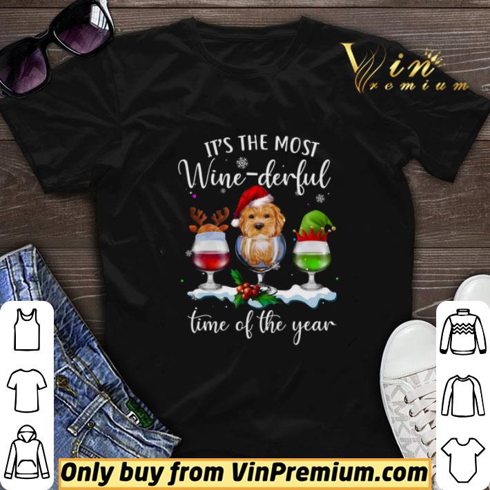 Poodle Santa Christmas It's The Most Wine Derful Time Of The Year shirt sweater 6